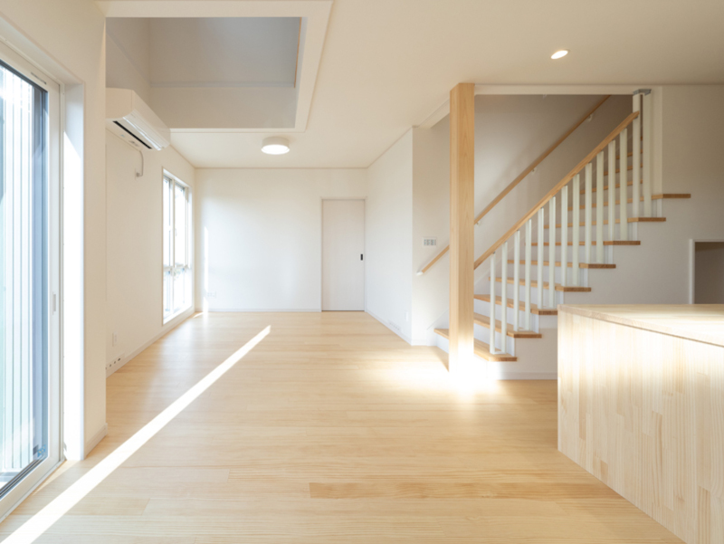 無垢の床材の施工事例１