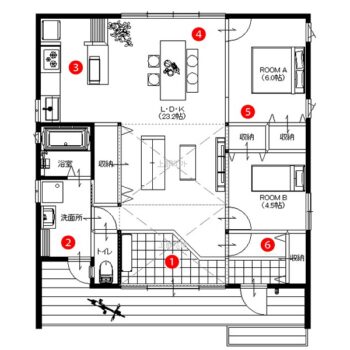 リビング土間のある間取り